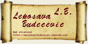 Leposava Budečević vizit kartica